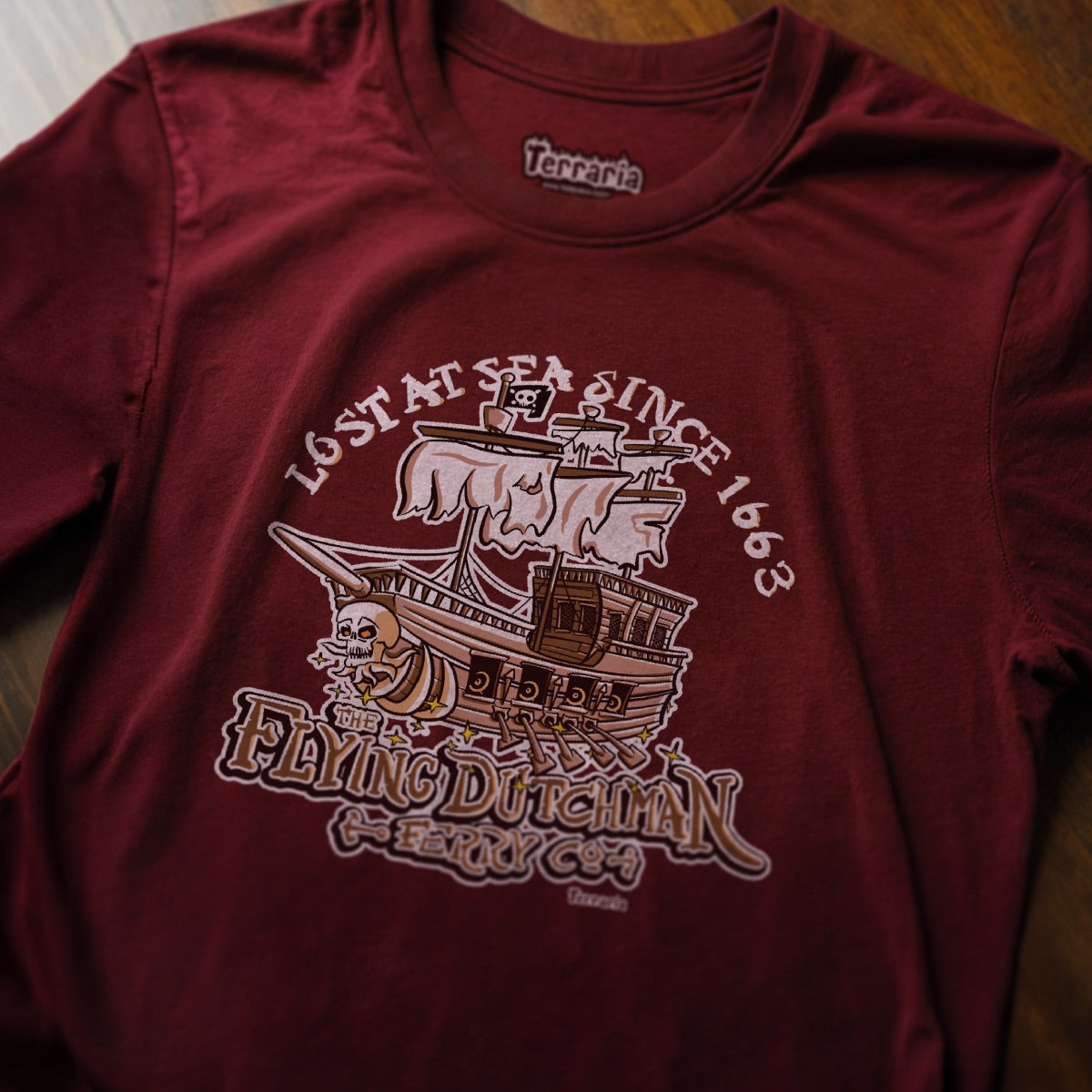 Flying Dutchman Burgundy T-shirt    Terraria